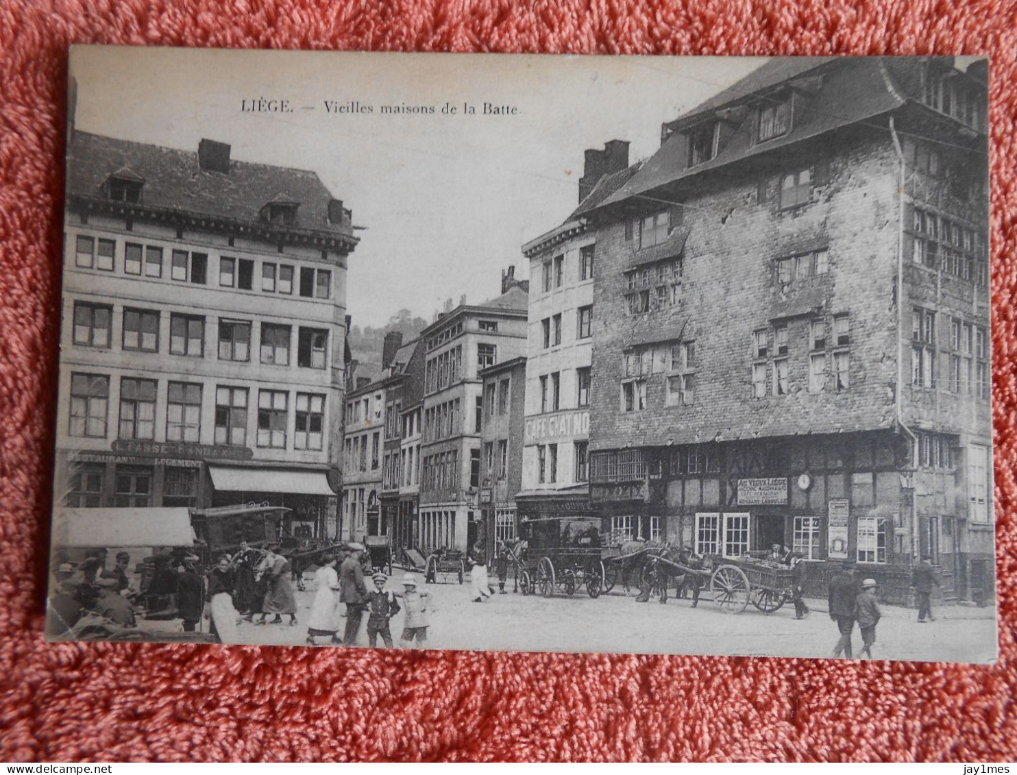 Cpa Liège Vieilles Maisons De La Batte Animation - Liege