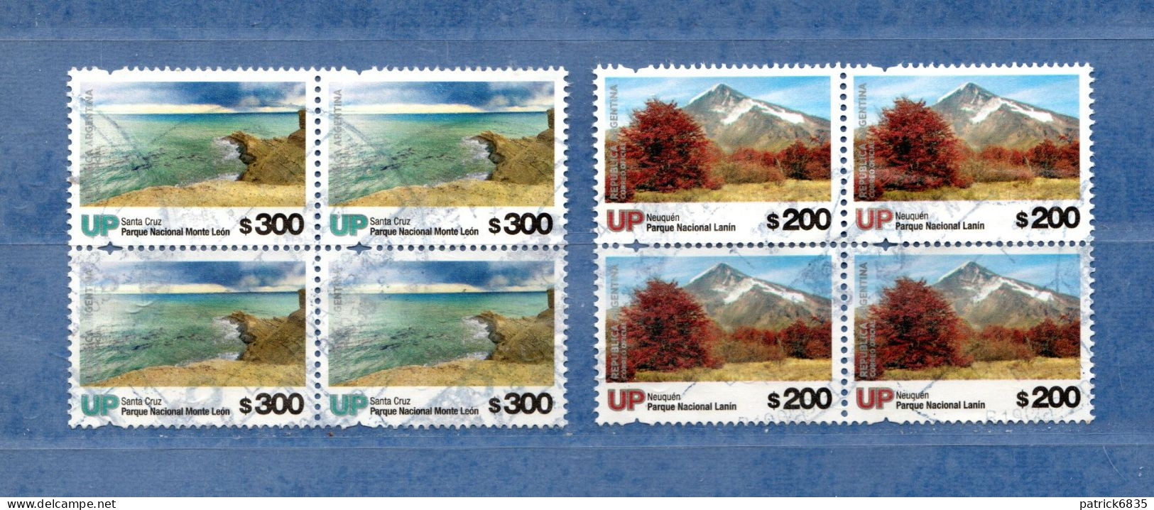 (L) Argentina ° 2020 - PARQUE NACIONAL  LANIN Et MONTE Léon. Bloc De 4.  Oblitérer. - Used Stamps