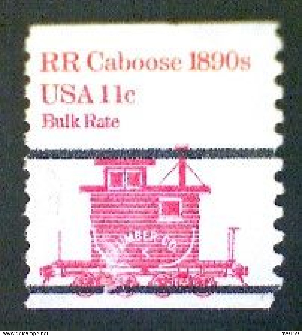 United States, Scott #1905a, Used(o), 1984 Coil, Transportation Series: Caboose Of 1890s, 11¢, Red - Gebraucht