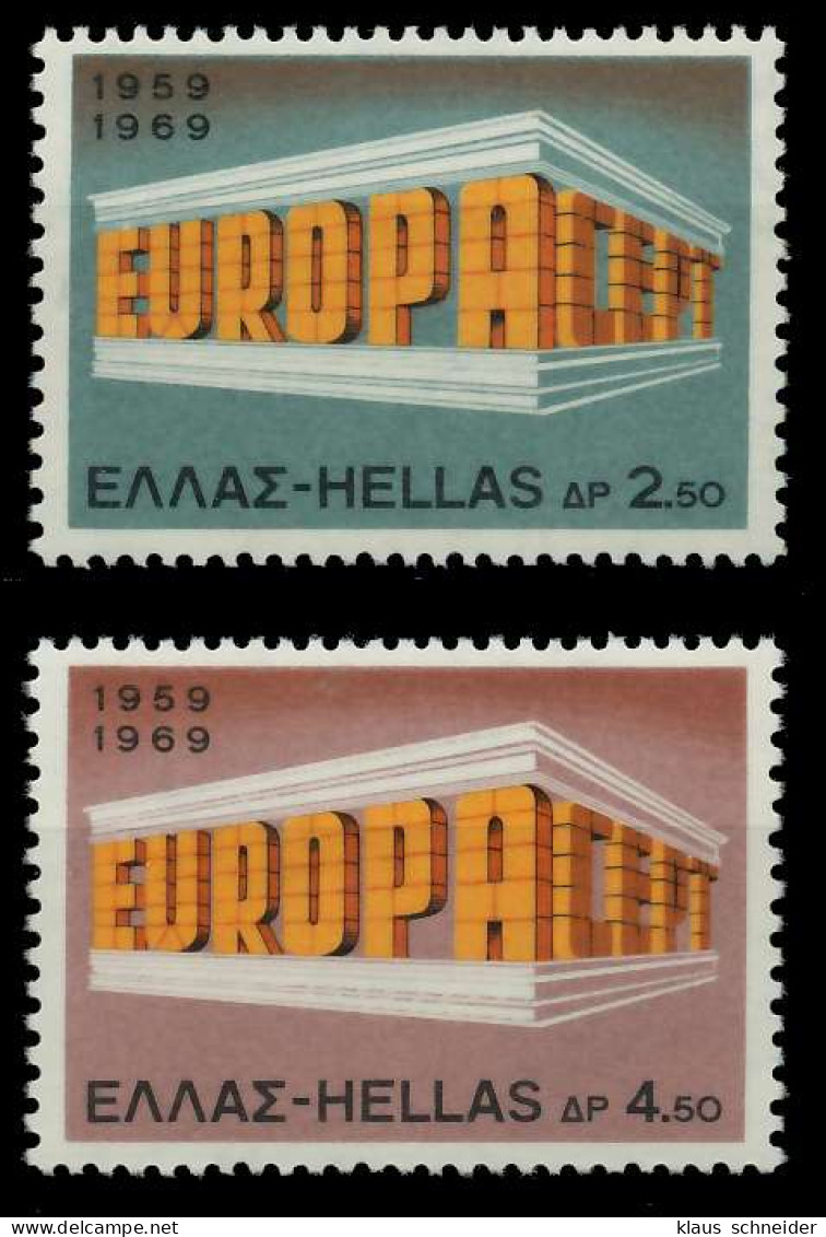 GRIECHENLAND 1969 Nr 1004-1005 Postfrisch X9D1A7A - Nuovi