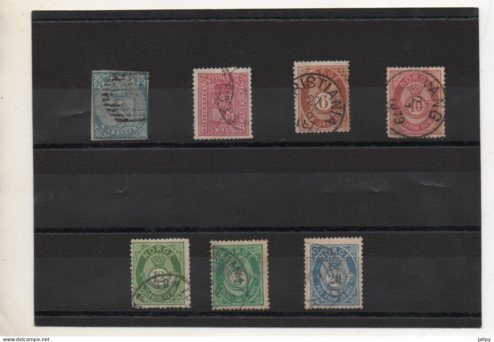 NORVEGE    7 Timbres   Y&T: 1/ 15/ 20/ 25/ 26/ 38 Et 43 - Usati