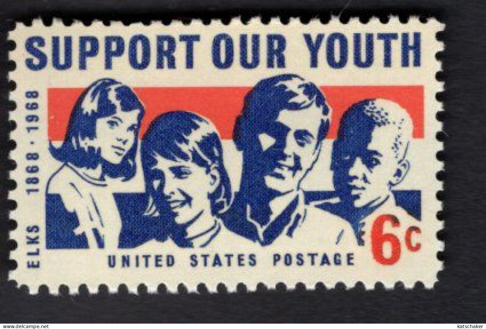 203628437 1968 SCOTT 1342 (XX) POSTFRIS MINT NEVER HINGED  - SUPPORT OUR YOUTH - Unused Stamps