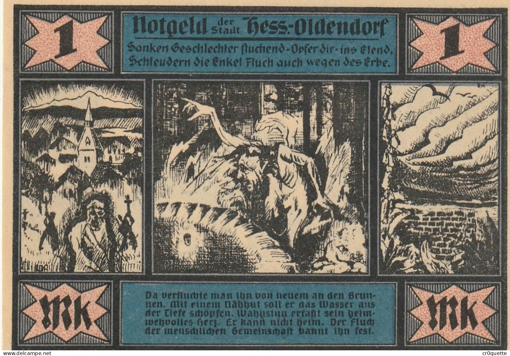 NOTGELD / ALLEMAGNE - 31840 HESS OLDENDORF - 1 MARK - Andere - Europa