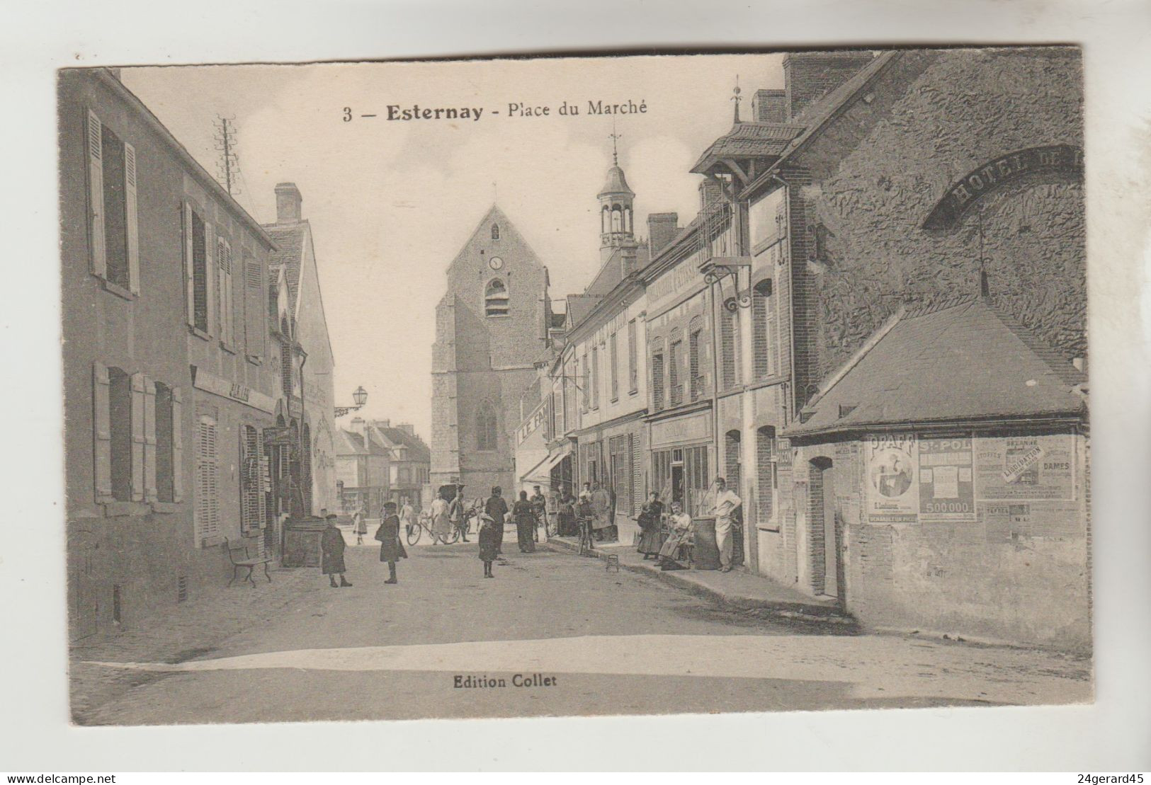 CPA ESTERNAY (Marne) - Place Du Marché - Esternay