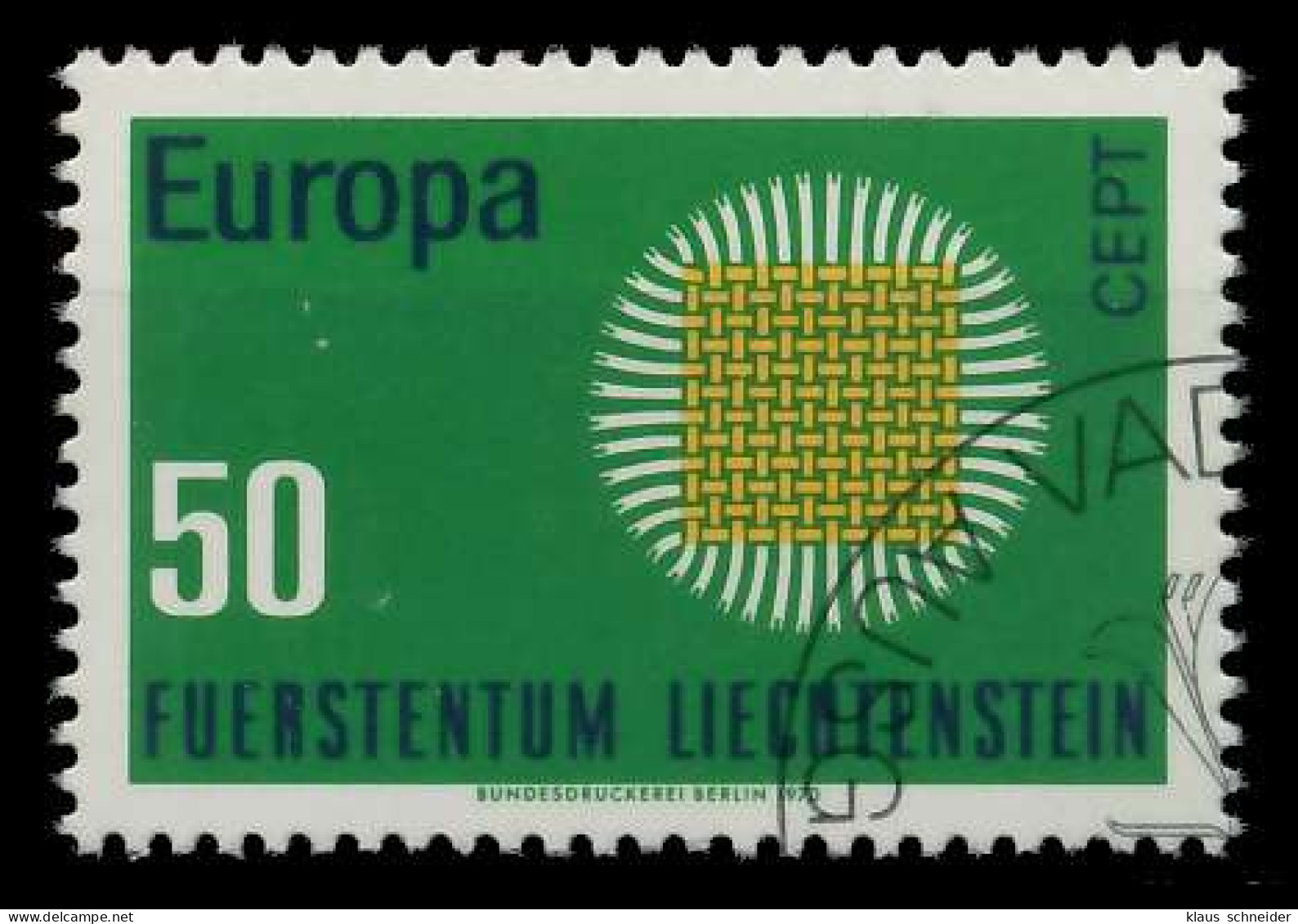LIECHTENSTEIN 1970 Nr 525 Gestempelt XFF49D2 - Used Stamps