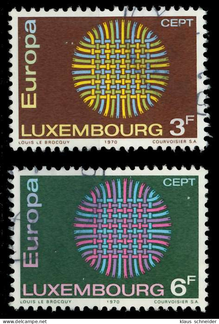 LUXEMBURG 1970 Nr 807-808 Gestempelt XFFBF26 - Oblitérés