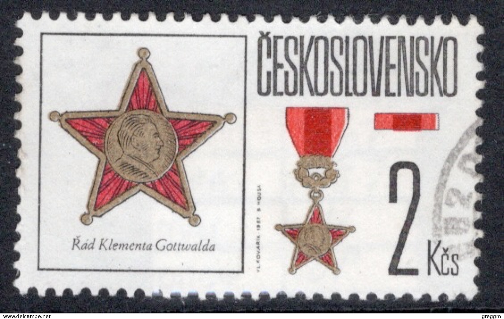 Czechoslovakia 1987 Single Stamp To Celebrate State Orders And Medals In Fine Used - Usati