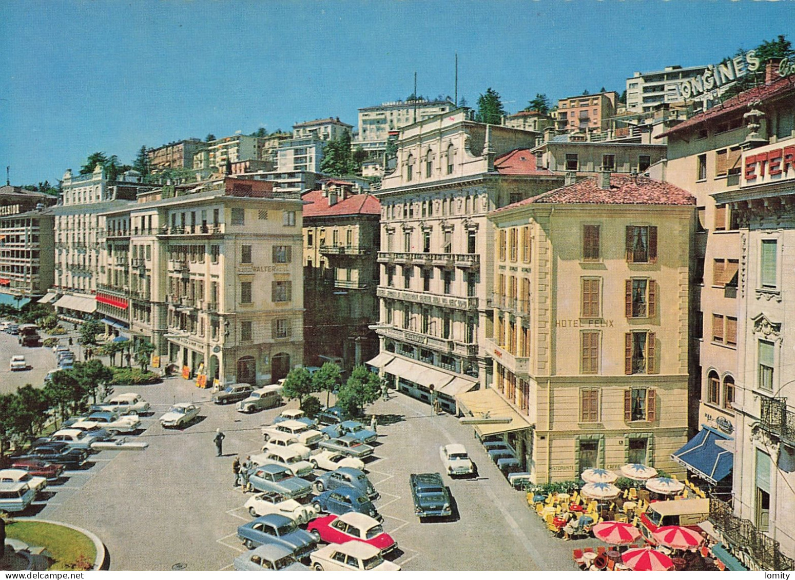 Suisse Lugano Piazza Rezzonico CPSM GF Voiture Auto Citroen DS - Lugano