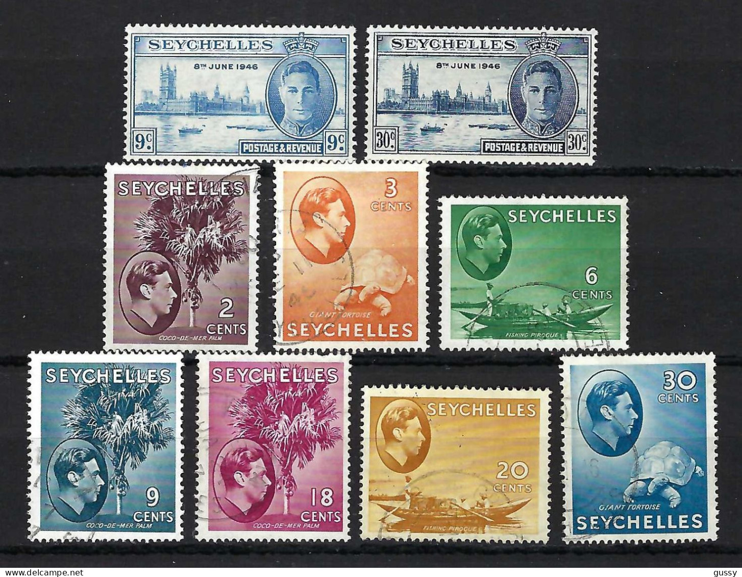 SEYCHELLES Ca.1940-51: Lot D'obl. Et Neufs** - Seychelles (...-1976)