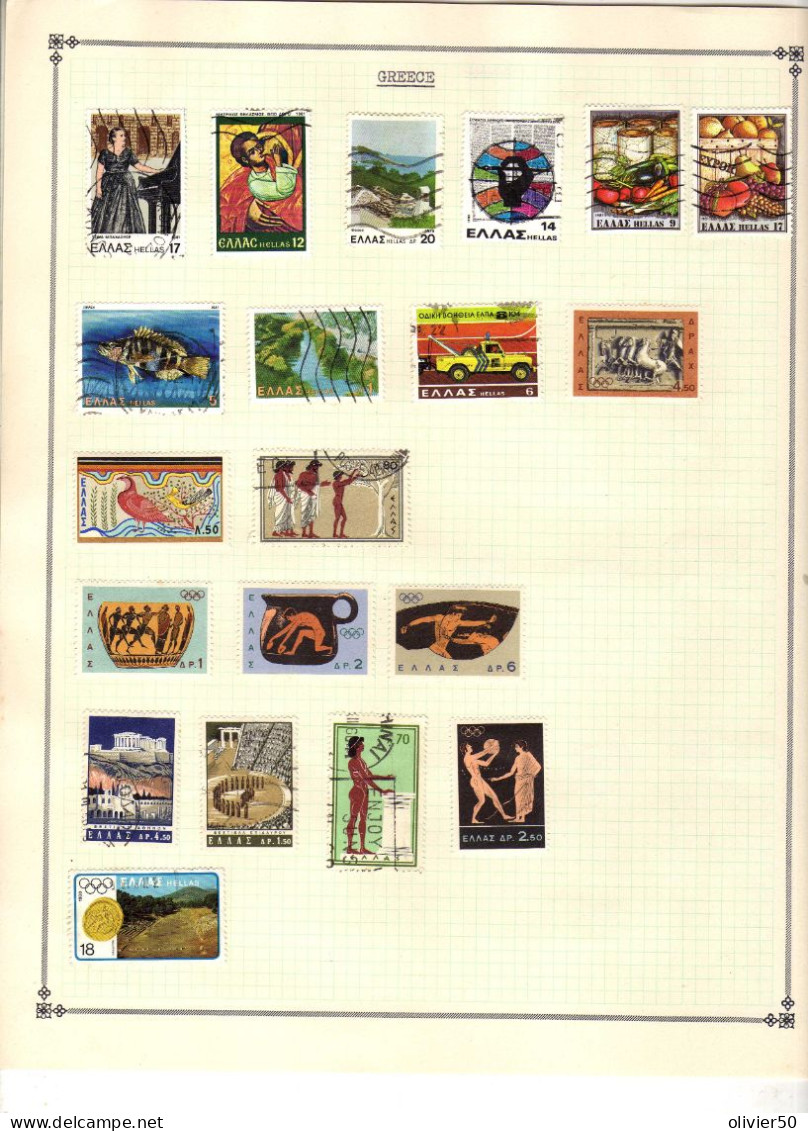 Grece -  Architecture - Art - Neufs* Et Obliteres - 2 Pages -  42 Timbres - Neufs