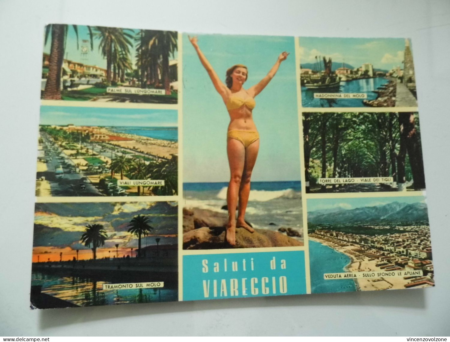 Cartolina Viaggiata "Saluti Da VIAREGGIO" Vedutine  1961 - Lucca