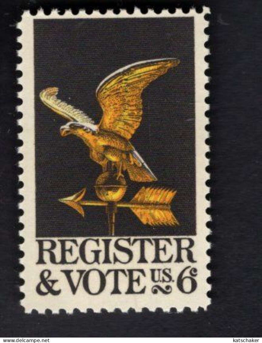 203628568 1968 SCOTT 1344 (XX) POSTFRIS MINT NEVER HINGED  - REGISTER AND VOTE - EAGLE ON ARROW - Ungebraucht