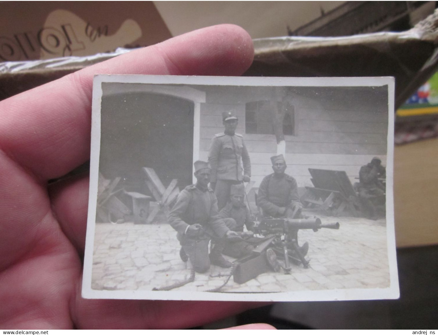 Serbian Soldiers 6x9 Cm Serbian Soldiers With A Cannon Or A Machine Gun - Serbie