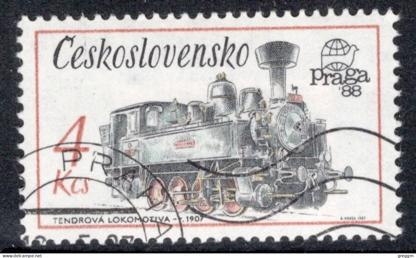 Czechoslovakia 1987 Single Stamp To Celebrate Praga 88 International Stamp Exhibition - Technical Monuments In Fine Used - Usados