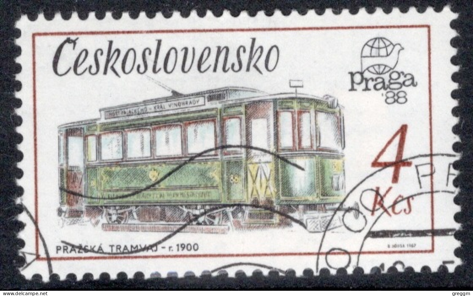 Czechoslovakia 1987 Single Stamp To Celebrate Praga 88 International Stamp Exhibition - Technical Monuments In Fine Used - Used Stamps