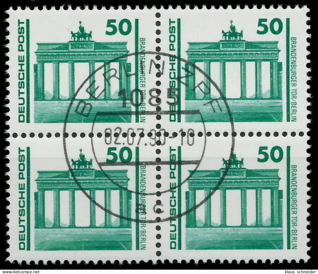 DDR DS BAUWERKE DENKMÄLER Nr 3346 Gestempelt VIERERBLOCK X026286 - Used Stamps