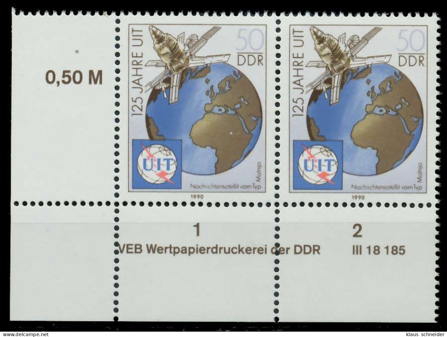 DDR 1990 Nr 3335 Postfrisch WAAGR PAAR ECKE-ULI X026316 - Nuovi