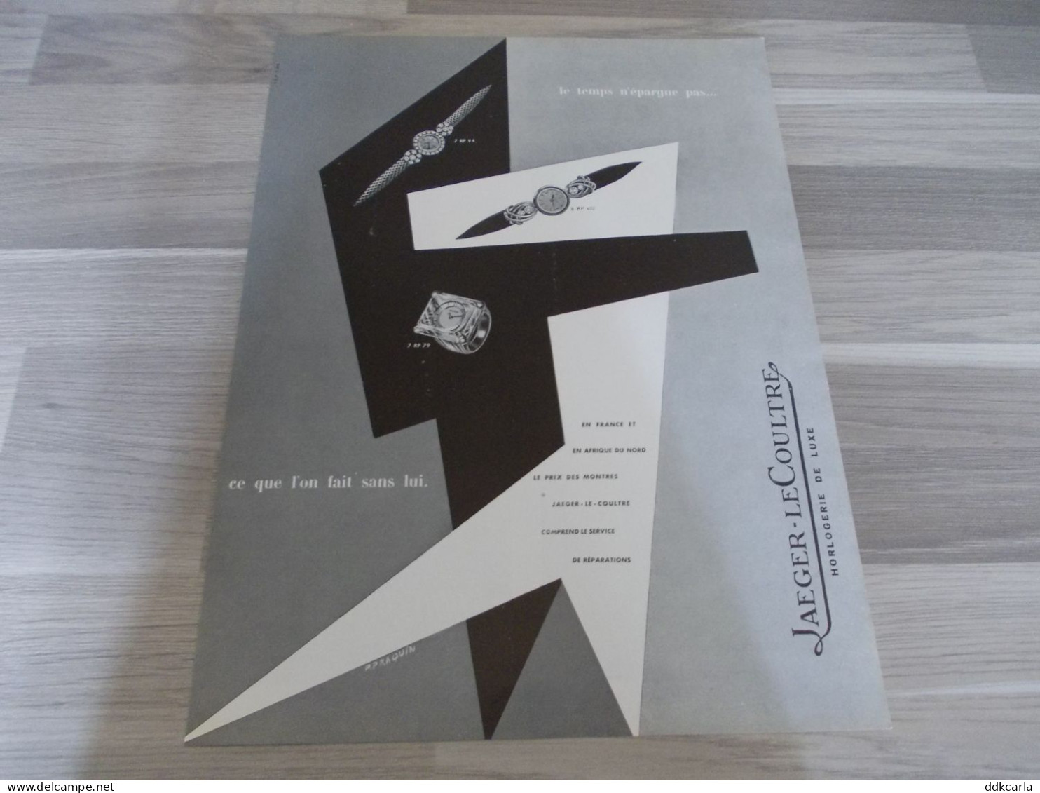 Reclame Advertentie Uit Oud Tijdschrift 1954 - Jaeger - Le Coultre - Horlogerie De Luxe - Publicidad