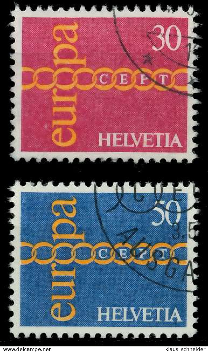 SCHWEIZ 1971 Nr 947-948 Gestempelt X02C8D6 - Used Stamps