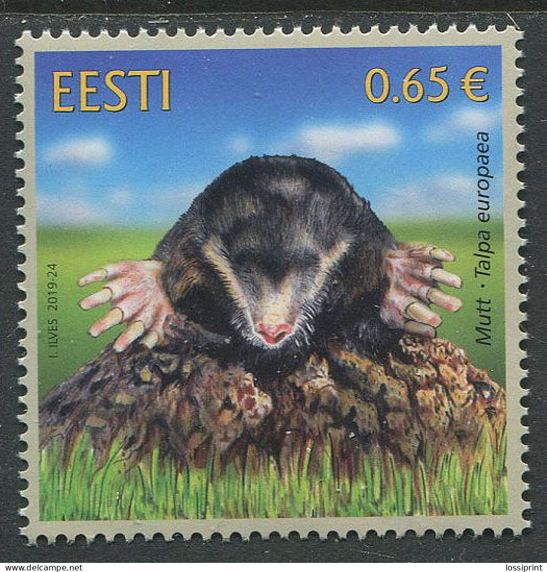 Estonia:Unused Stamp Animal, Mole, Talpa Europaea, 2019, MNH - Estonia