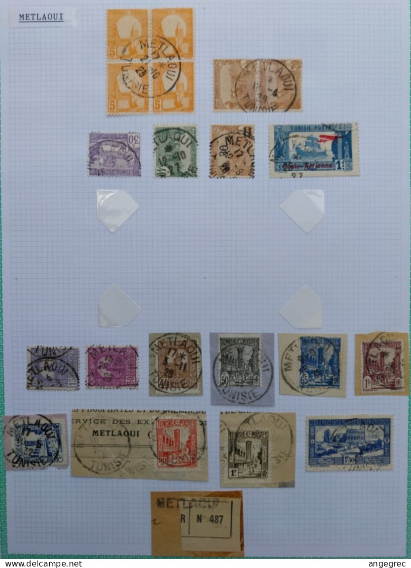 Tunisie Lot Timbre Oblitération Choisies Metlaoui  Dont Fragment  à Voir - Used Stamps
