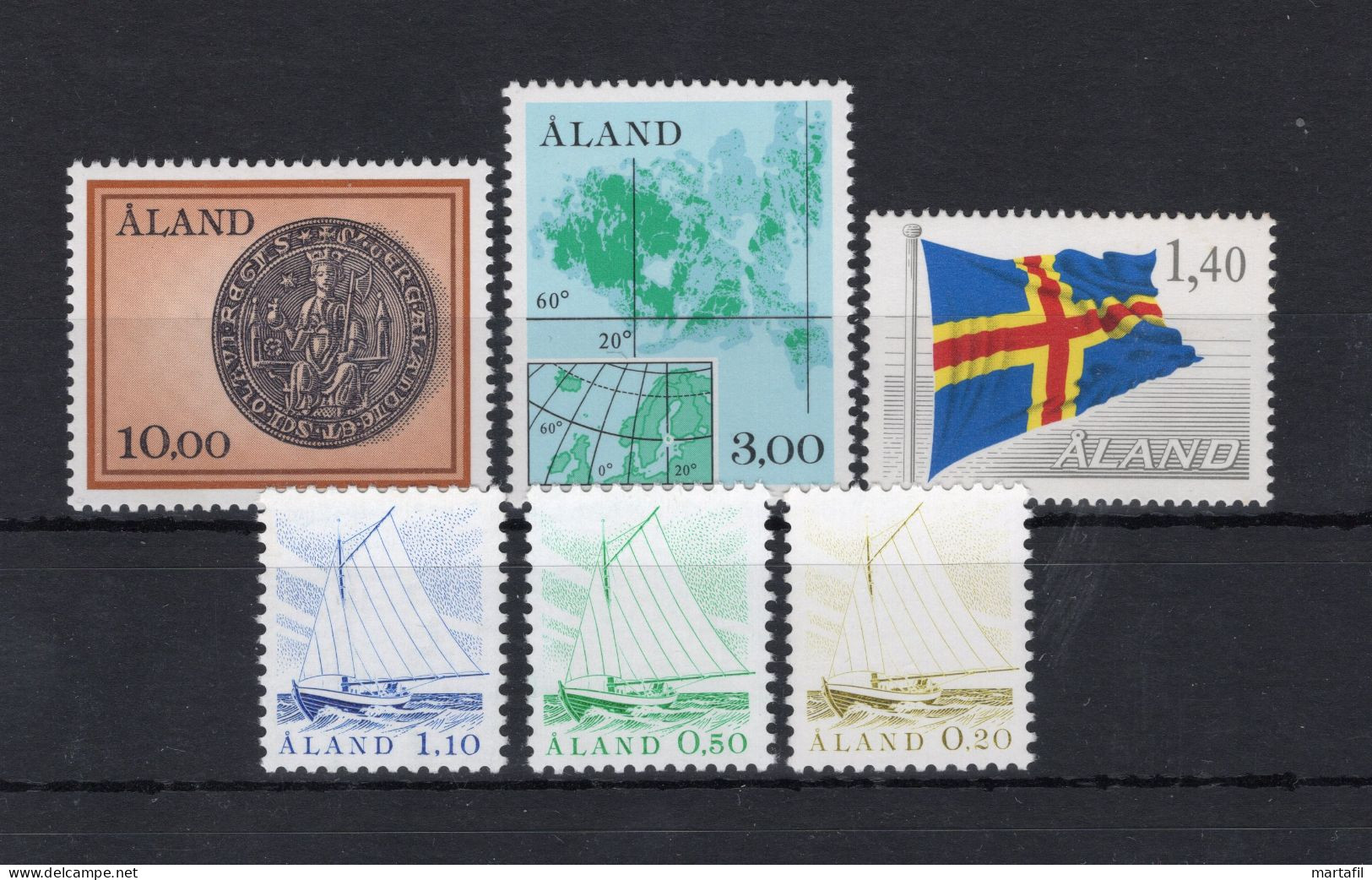 1984 ALAND SET MNH ** 1/6 Autonomia Postale, Prima Emissione - Ålandinseln