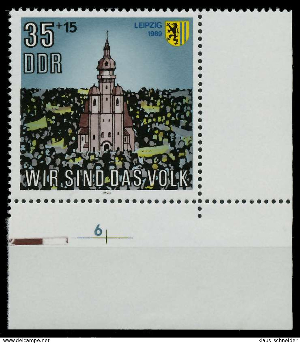 DDR 1990 Nr 3315 Postfrisch ECKE-URE X034FF2 - Unused Stamps
