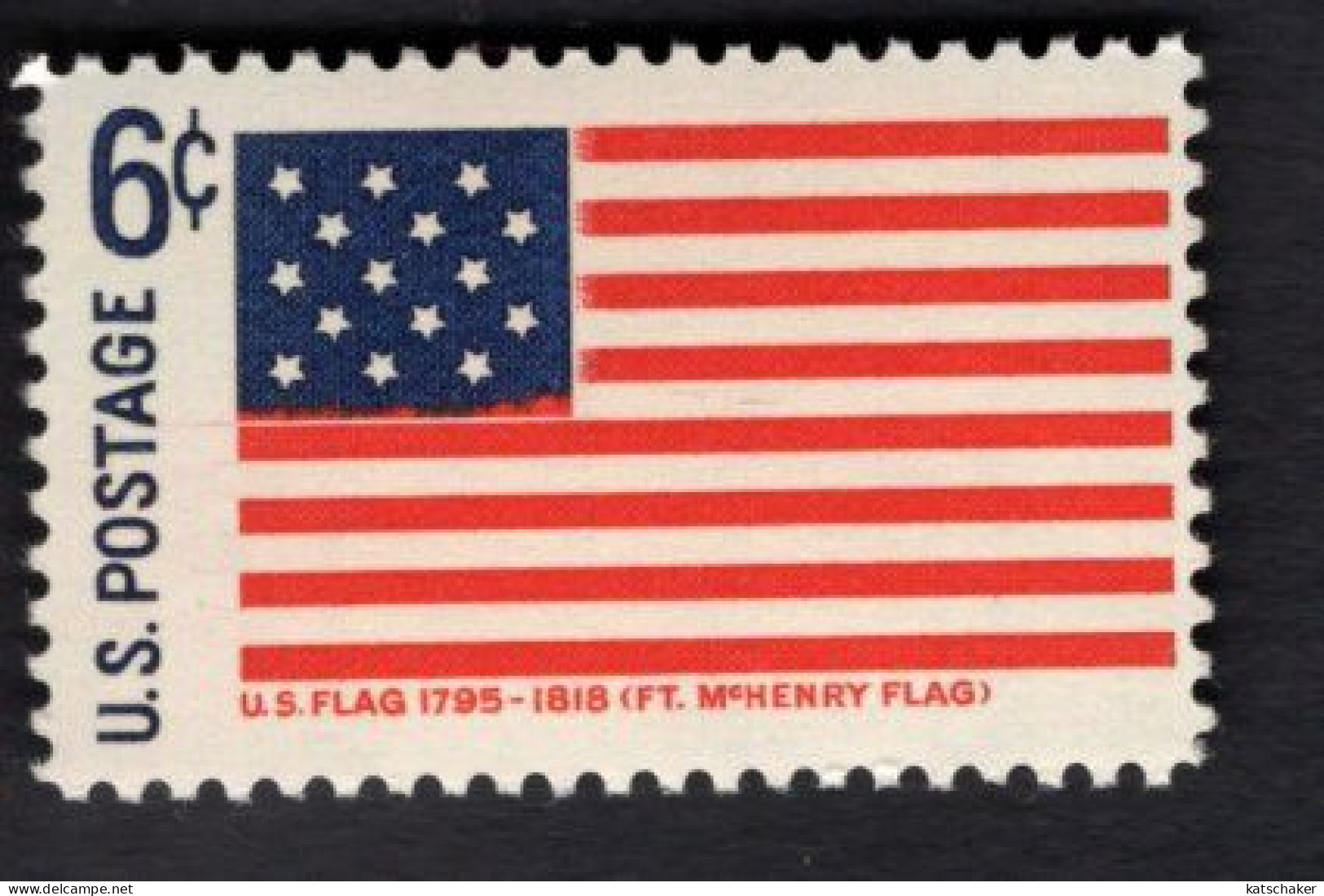 2011310360 1968 SCOTT 1346 (XX) POSTFRIS MINT NEVER HINGED   - HISTORIC FLAG - FT MCHENRY - Unused Stamps