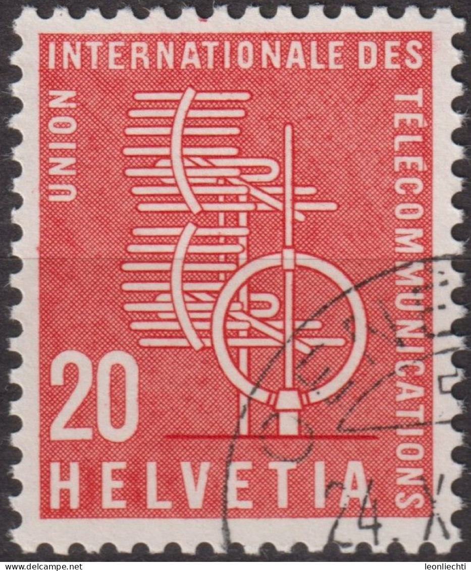 1958 CH / Dienstmarke UIT ° Mi:CH-UIT 3, Yt:CH S395, Zum:CH-UIT 3, 100 Jahre Internationale Fernmeldeunion - Oficial