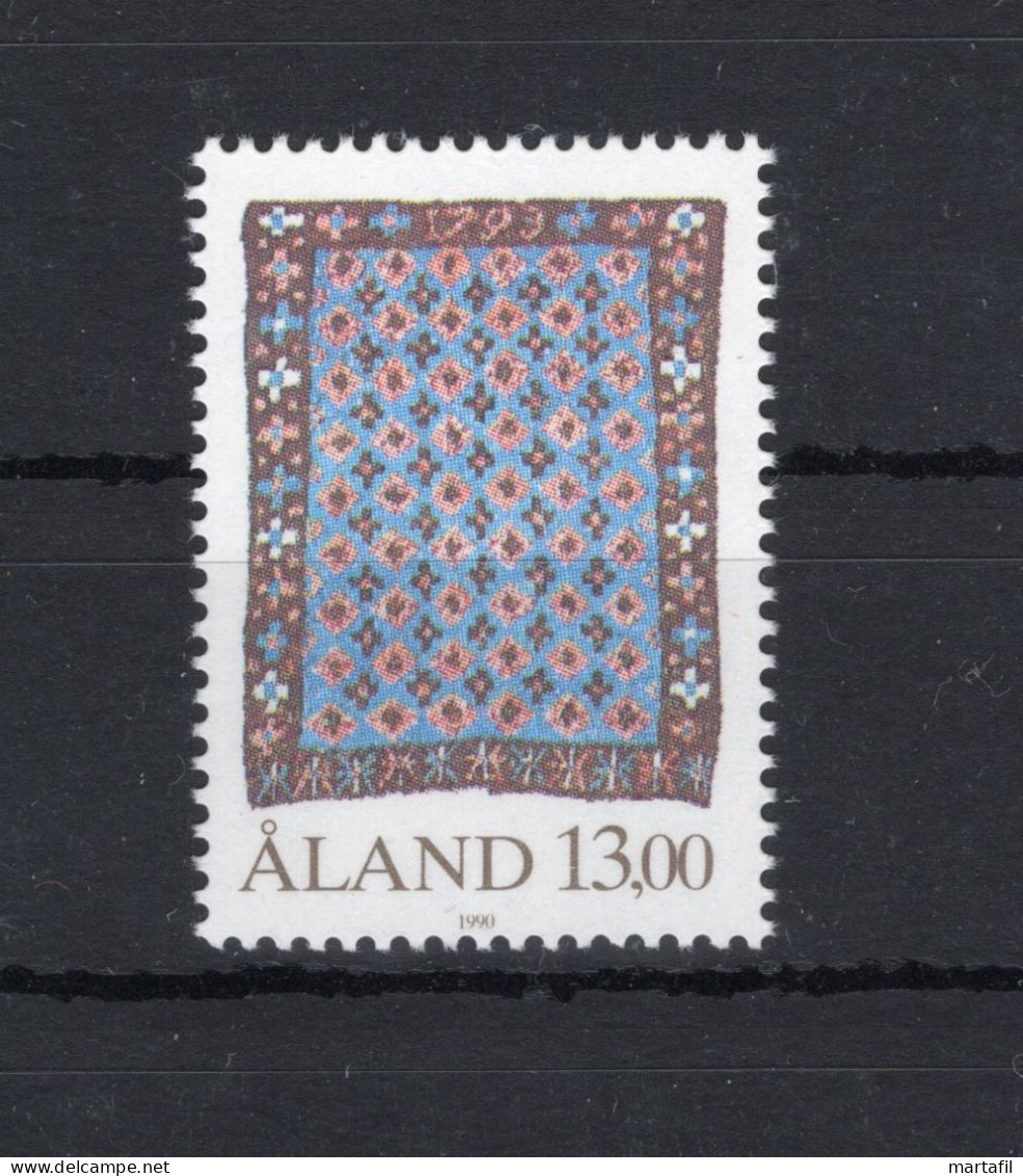 1990 ALAND SET MNH ** 41 Artigianato Popolare, Tappeti - Ålandinseln