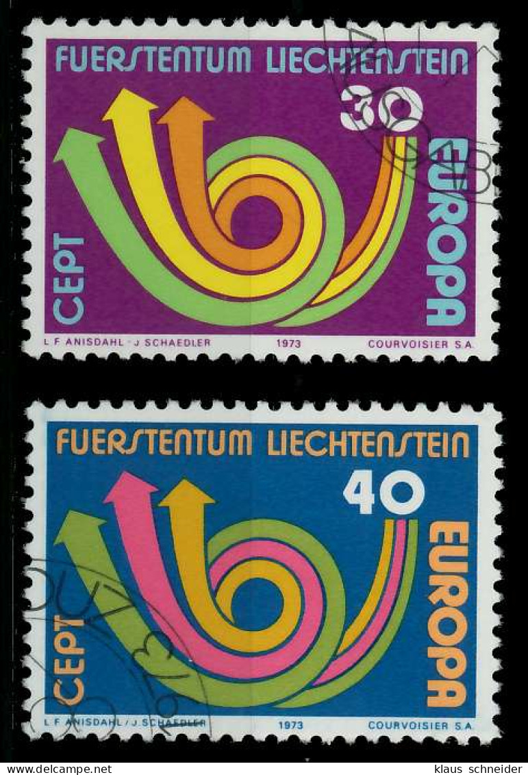 LIECHTENSTEIN 1973 Nr 579-580 Gestempelt X0405C6 - Oblitérés