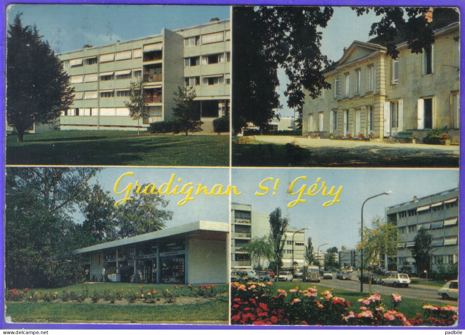 Carte Postale 33. Gradignan St-Géry  Centre Commercial  Cité HLM Très Beau Plan - Gradignan