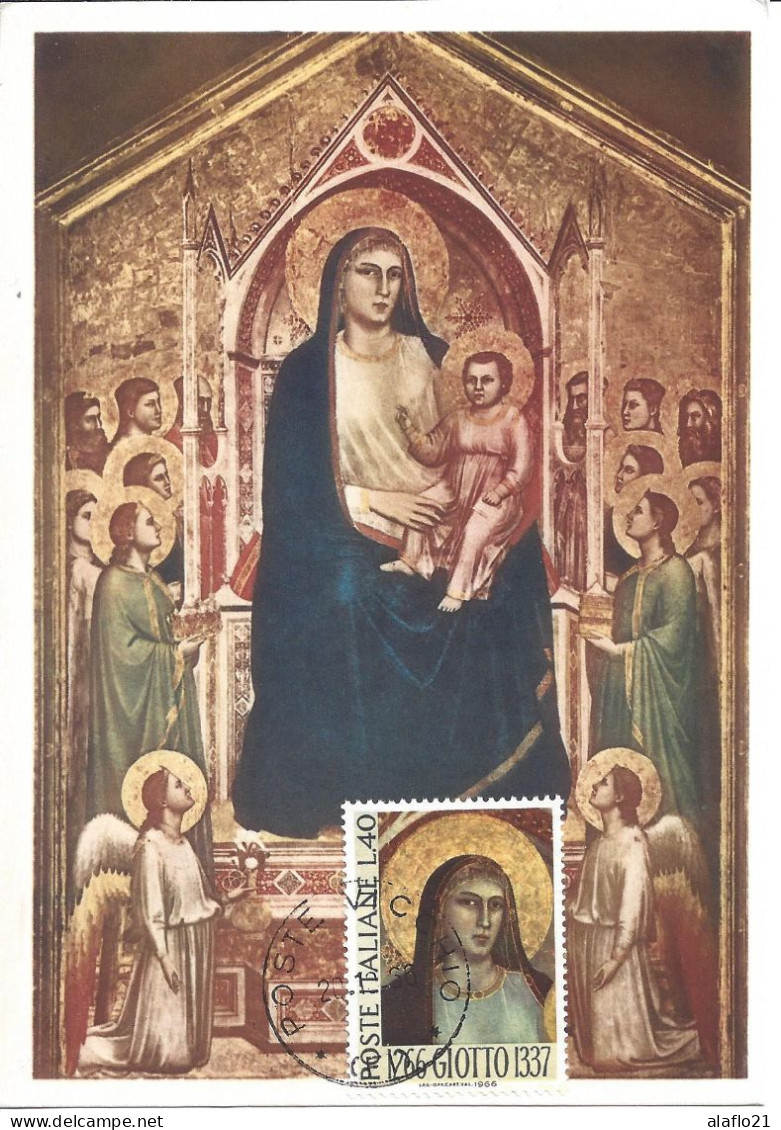 ITALIE - CARTE MAXIMUM - VIERGE De GIOTTO - Cartas Máxima