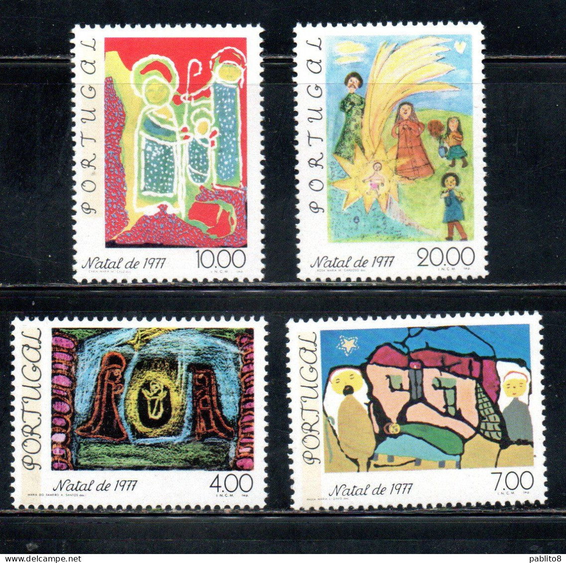 PORTOGALLO PORTUGAL 1977 CHRISTMAS  NATALE -NOEL NAVIDAD WEIHNACHTEN NATAL COMPLETE SET SERIE COMPLETA MNH - Nuovi