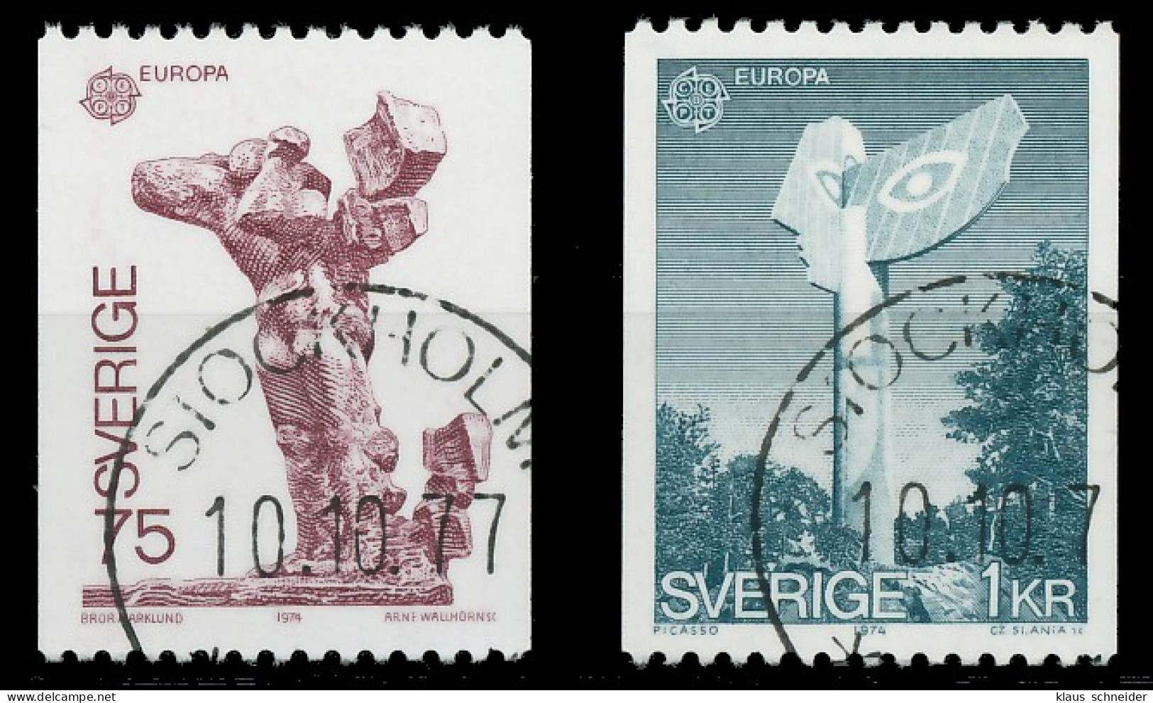 SCHWEDEN 1974 Nr 852-853 Gestempelt X0450F2 - Used Stamps