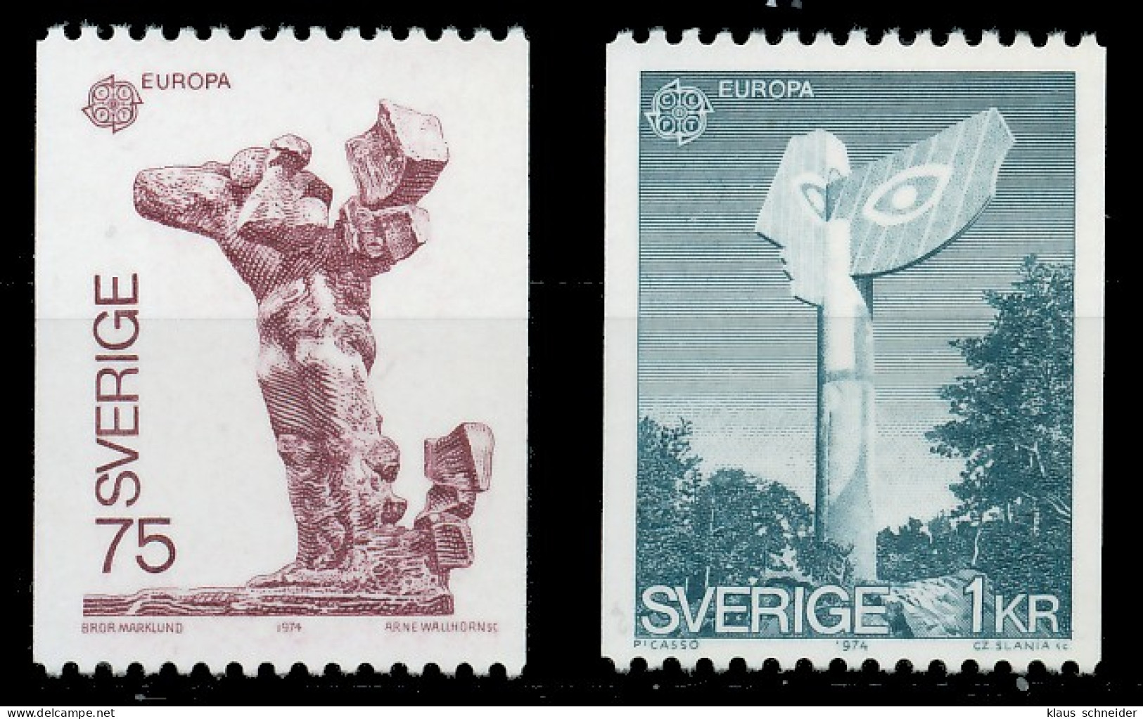 SCHWEDEN 1974 Nr 852-853 Postfrisch SAC698A - Unused Stamps