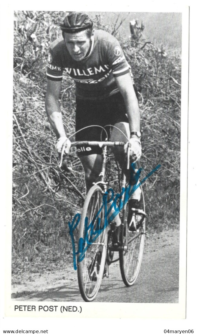 ***   PETER  POST   ***   -  GEHANDTEKEND  ! ! !  /  Willem II Sigaren   -  Zie / Voir / See / Scan's - Cyclisme