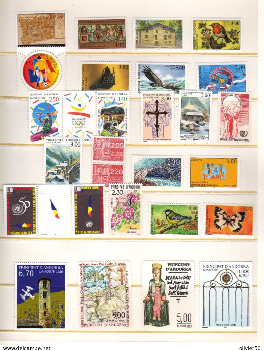 Andorre Francaise - Art - Faune - Evenements  - Neufs** - MNH - Neufs