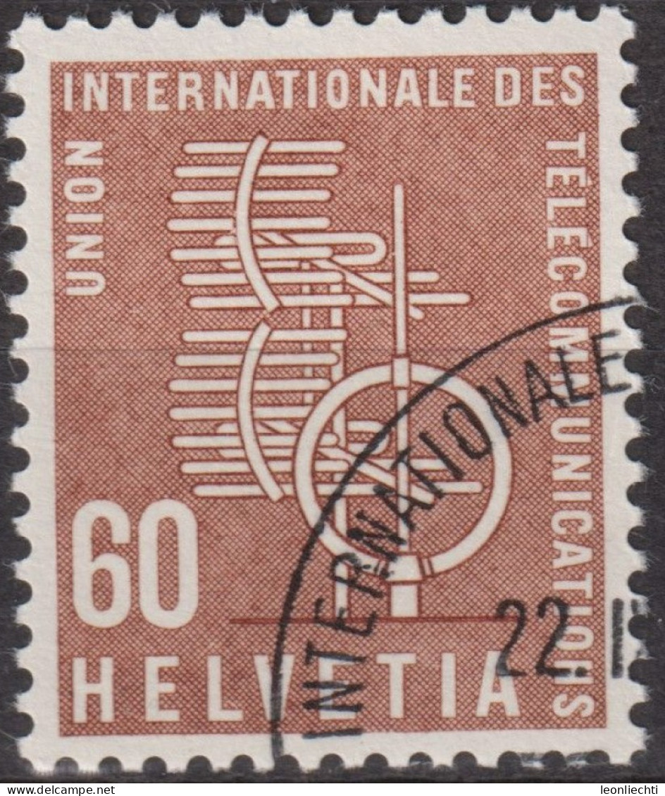 1958 CH / Dienstmarke UIT ° Mi:CH-UIT 5, Yt:CH S397, Zum:CH-UIT 5, 100 Jahre Internationale Fernmeldeunion - Oficial