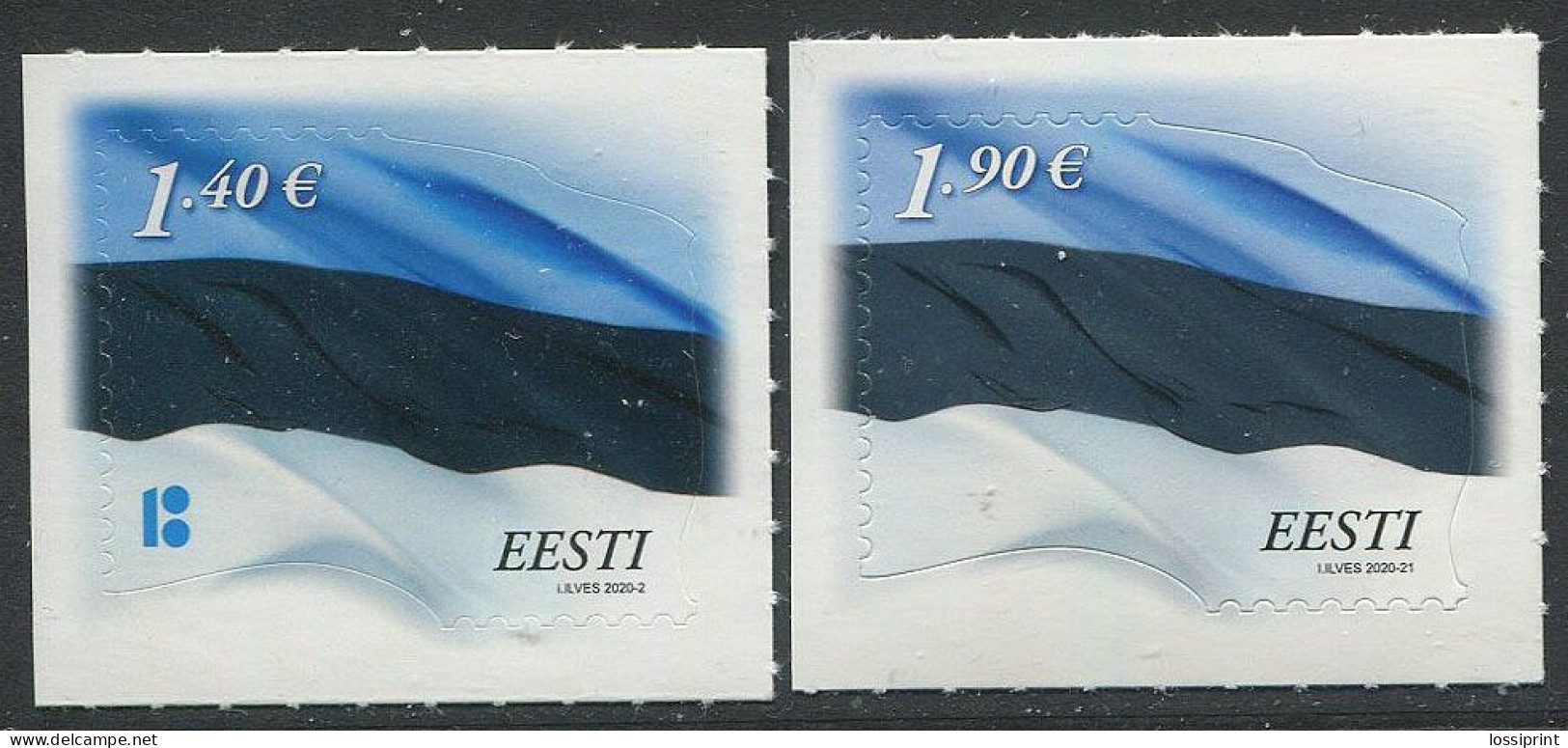 Estonia:Unused Stamps Estonian Flags 1.40 And 1.90 Eur, 2020, MNH - Estland