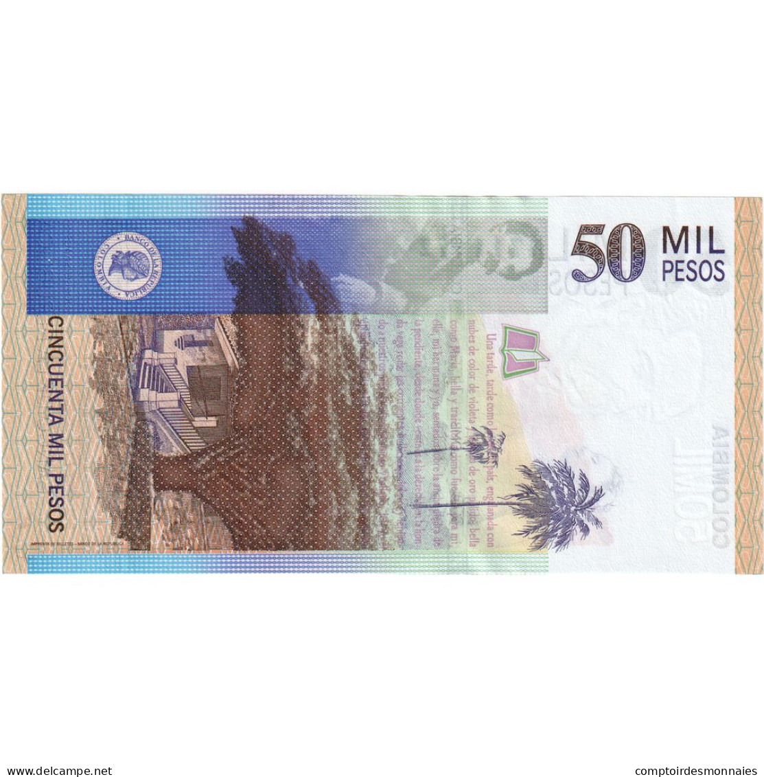 Colombie, 50 000 Pesos, 2005, 2005-03-09, NEUF - Kolumbien
