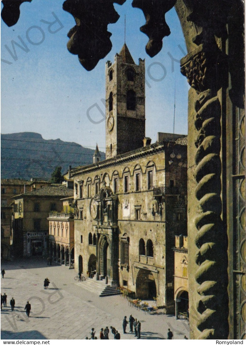 CARTOLINA  C8 ASCOLI PICENO,MARCHE-PALAZZO DEL POPOLO-STORIA,MEMORIA,CULTURA,RELIGIONE,BELLA ITALIA,VIAGGIATA 1975 - Ascoli Piceno