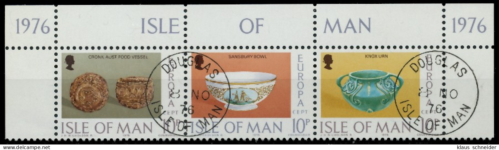 ISLE OF MAN Nr 85 Und 86 87 Zentrisch Gestempelt 3ER STR ORA X04B032 - Isola Di Man