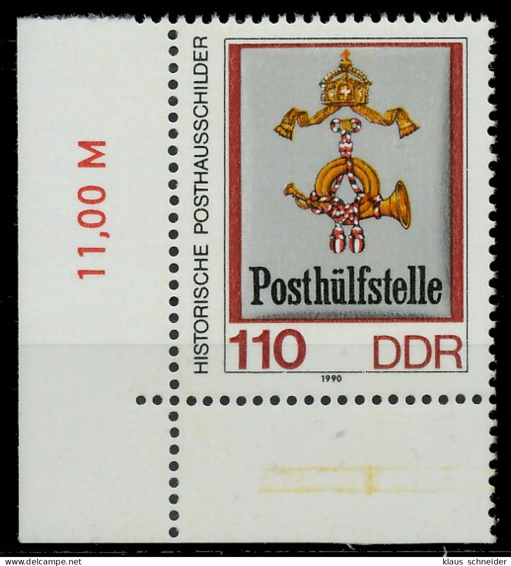 DDR 1990 Nr 3305 Postfrisch ECKE-ULI X04B09E - Unused Stamps