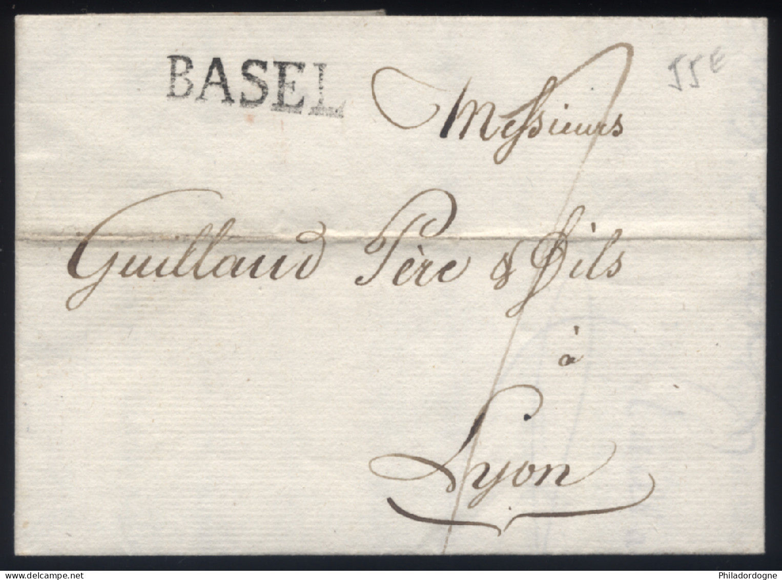 LaC Griffe Basel Pour Lyon - 08/1806 - ...-1845 Voorlopers