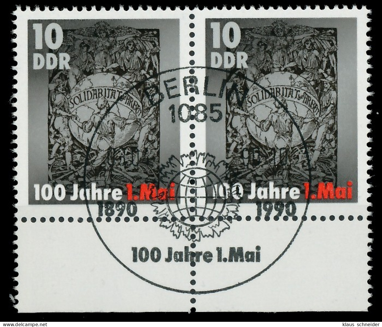 DDR 1990 Nr 3322 ESST Zentrisch Gestempelt WAAGR PAAR URA X04B456 - Used Stamps