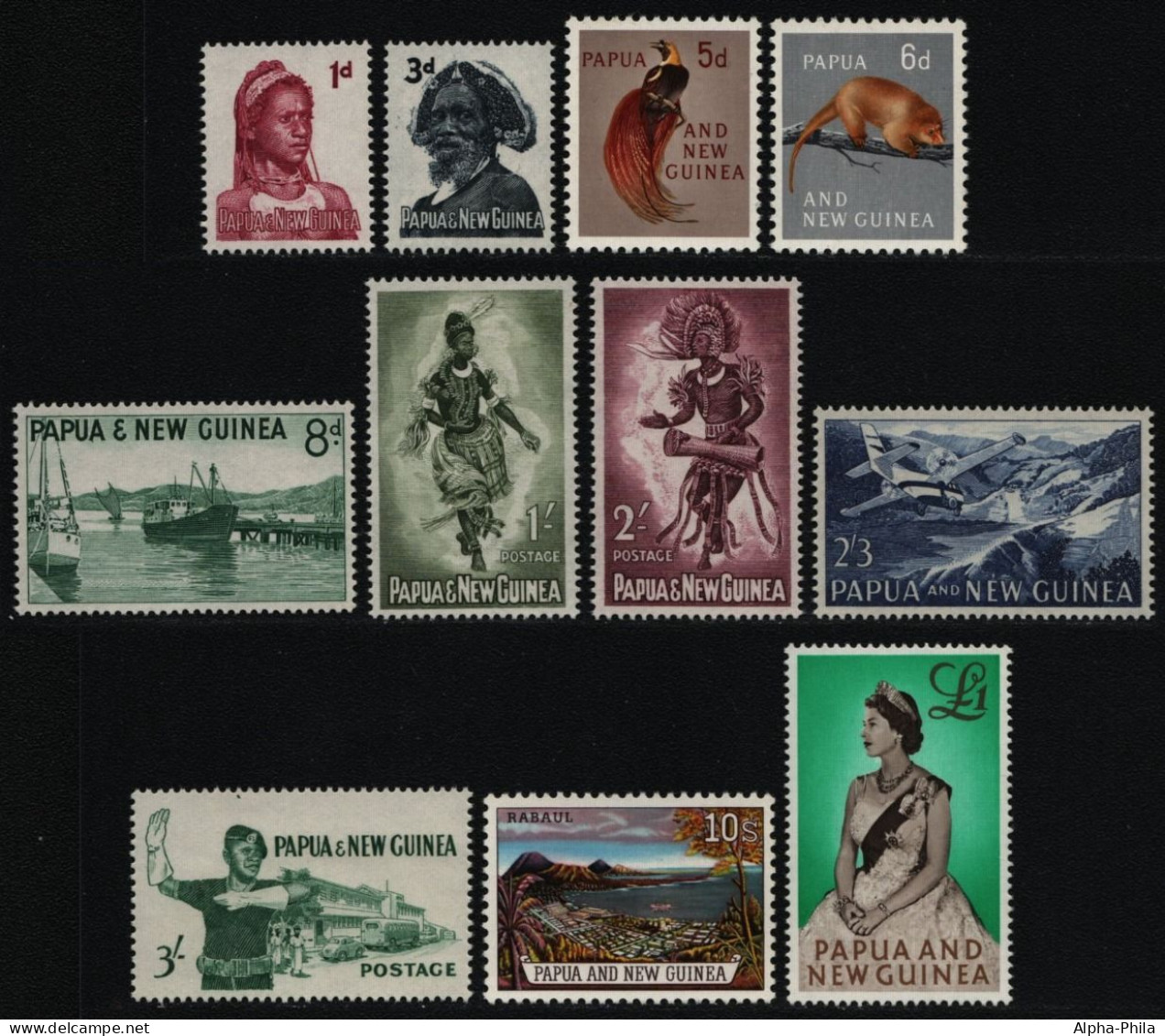 Papua-Neuguinea 1961 - Mi-Nr. 29-39 ** - MNH - Freimarken / Definitives - Papua New Guinea