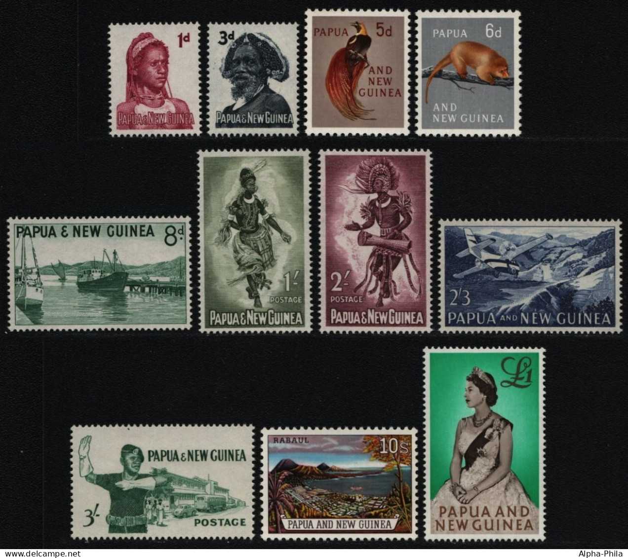 Papua-Neuguinea 1961 - Mi-Nr. 29-39 ** - MNH - Freimarken / Definitives - Papoea-Nieuw-Guinea