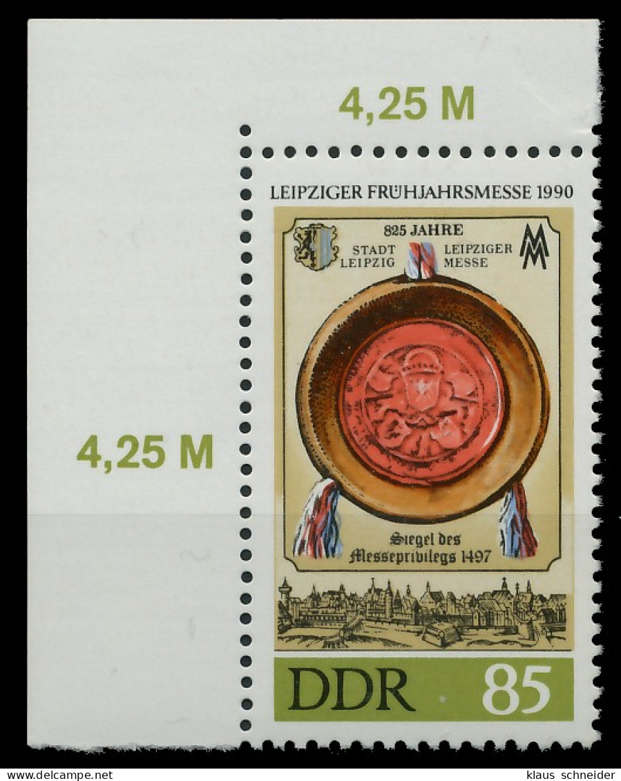 DDR 1990 Nr 3317 Postfrisch ECKE-OLI X04B66E - Neufs