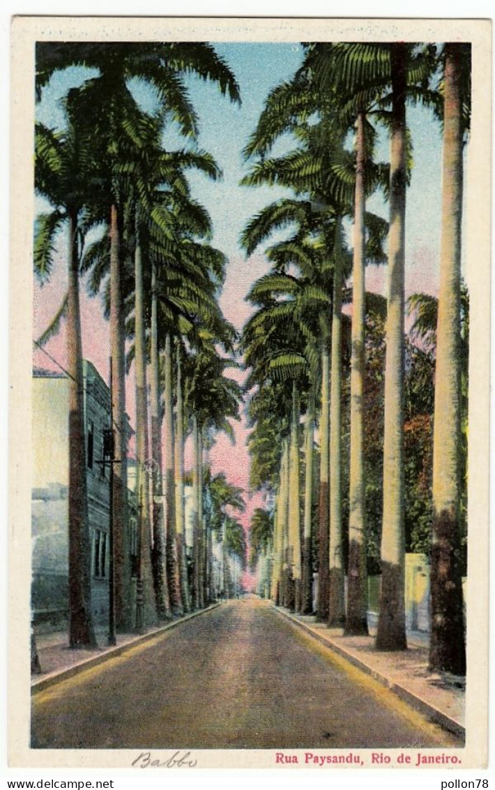 BRASILE - RIO DE JANEIRO - RUA PAYSANDU - 1923 - Vedi Retro - Formato Piccolo - Rio De Janeiro